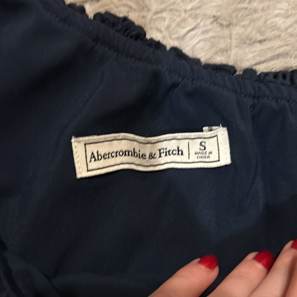 Abercrombie and fitch‎ women’s blue off the shoulder ruffled lace dress - Picture 3 of 5